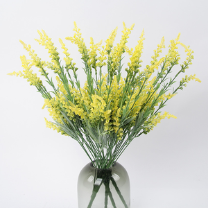 卸売21束人工ラベンダー造花プラスチック植物、家庭用、結婚式、庭、ポーチ、窓辺、屋外の花DIY用 - Product Image 4