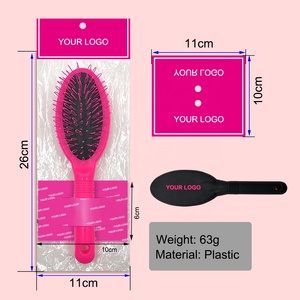 Outils de salon personnalisés avec logo, brosse à cheveux en noir mat et rose vif, brosse à cheveux à air comprimé, massage, lissage, extension de cheveux, brosse à <span class=keywords><strong>boucle</strong></span>, <span class=keywords><strong>peigne</strong></span> à cheveux - Product Image 4