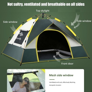 Aimei 2-4 Person Family Camping Dome <b>Tent</b> with Quick Opening Ultralight Design Oxford Fabric 2000-3000mm <b>Waterproof</b> Rainfly - Product Image 3