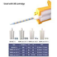 Douilles de mélange jetables en plastique, 50 pièces, cartouches Ab, Tube de mélange pour pistolet à colle