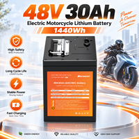 Batterie lithium-ion 48V 30Ah pour moto électrique, scooter électrique, vélo électrique, véhicule à deux roues, batterie rechargeable avec BMS