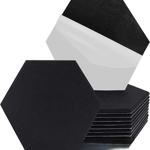 Lot de 12 panneaux acoustiques insonorisants en polyester, design hexagonal, épaisseur 9 mm, pour <span class=keywords><strong>studio</strong></span> de musique, conception de modèle 3D, expédition en 3 jours depuis l'entrepôt américain - Product Image 4