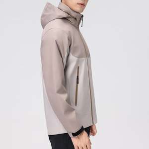 Vestes longues d'hiver unisexes avec logo personnalisé <span class=keywords><strong>coupe</strong></span>-<span class=keywords><strong>vent</strong></span> imperméable en polaire noire à fermeture éclair avec motif solide nouveau design - Product Image 4