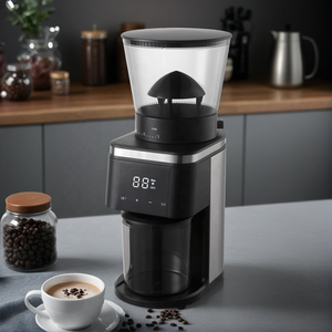 Tazas ajustables Molinillo de café de rebabas Eléctrico 30 ajustes 300g Caja de frijoles Cocina Molinillo de café de acero inoxidable - Product Image 3