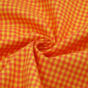 Camicia da donna di design popolare all'ingrosso camicia tinta in filo check 30% lino 70% tessuto di cotone per indumento
