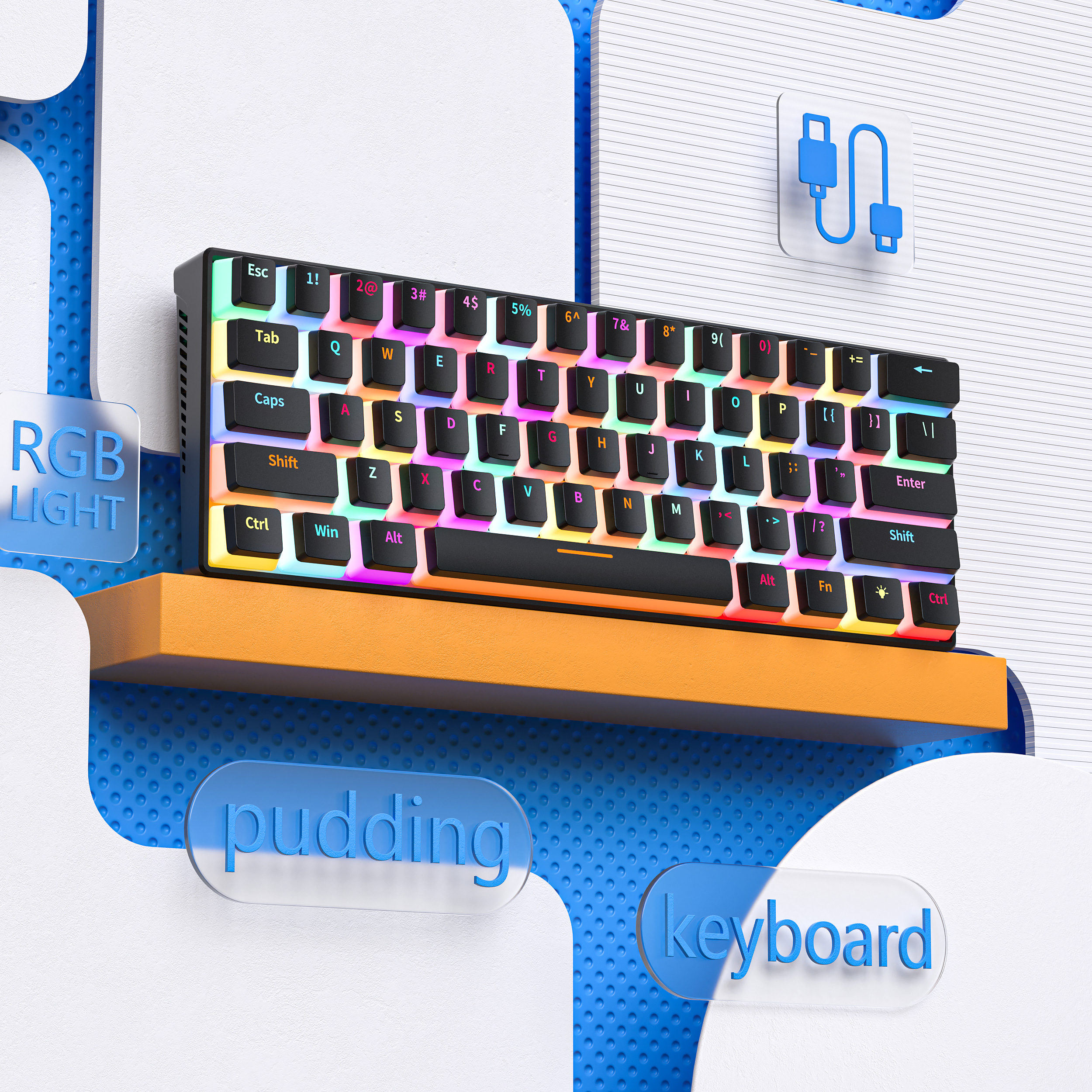 Wholesale Wireless Gaming Mechanical Keyboard Rgb Mini Custom Keyboard