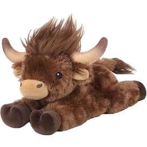 Juguetes de Peluche de Poliéster Personalizados, Adorable Peluche de Vaca Highland, Almohada Suave de Peluche Marrón, Juguete de Animal de <span class=keywords><strong>Granja</strong></span> Kawaii <span class=keywords><strong>para</strong></span> Niños de 2 a 4 Años - Product Image 1