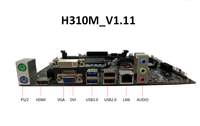 Venta caliente Oem Ddr4 H310 8th 9th Gen Core I3 9100 I5 9500 I7 9700 I9 9900 Cpu Lga 1151 Mini placa base Atx Vga escritorios