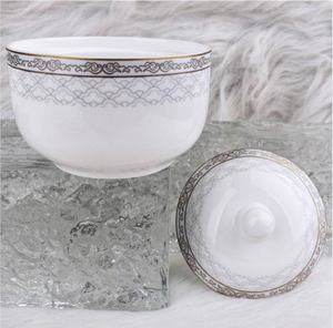 Wholesale High Quality Luxury Classic Simple Elegant Gold Rim Custom Design <b>Ceramic</b> Tableware Dinnerware <b>Set</b> Dinner <b>Set</b> - Product Image 6