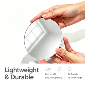 Round PETG Safety <b>Mirror</b> Sheets Shatterproof Flexible <b>Plastic</b> Toy <b>Mirror</b> for Kids Toy DIY Craft Children Play House - Product Image 2