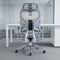 Chaise de bureau exécutive ergonomique moderne de haute qualité, personnalisable en gros, dossier haut en maille, accoudoirs réglables 5D, pour atelier et hôtel
