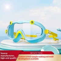 Nouvelles Lunettes de Natation 2026 pour Enfants, Motif Dessin Animé, Haute Définition, Anti-Buée et Étanche, Grande Monture
