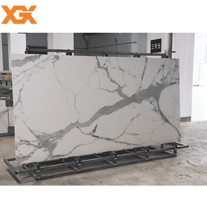 Kunstmatige Marmeren Platen Gesinterde Stenen Eettafels Marmeren Vloer Steen Kunstmatig Wit Marmer - Product Image 2