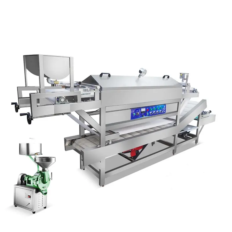 Automatic Flat Rice Noodle Making Machine Stainless Steel Rice Noodle Machine Industrial Pho Noodle Machine