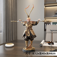 Figurine de bureau Wu Kong Décoration pour entrée de salon, bureau, accessoire de décoration d'intérieur en résine