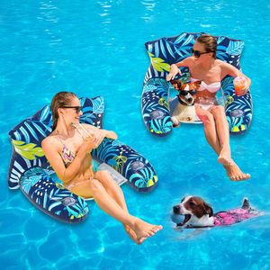 Hongcheng U-Shaped Pool Float 86x75x55cm Inflatable Lounge Chair With Cup Holders For Adults And Pets Swimming Relaxation - Product Image 1