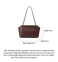 Sac de style The Row en cuir d'agneau pleine fleur, sac à main pour femme en cuir véritable de niche coréenne, nouvelle arrivée, sac sous le bras esthétique haut de gamme