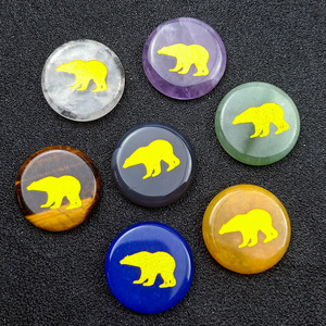 Colgante de Amatista Natural Gouyu, Merchandising de Anime <span class=keywords><strong>Onmyoji</strong></span>, Tengu Ibaraki Doji Kiyotaka, Ocho Trigramas, Pulido y Grabado - Product Image 6