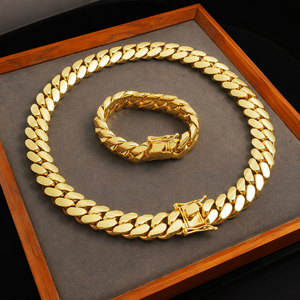 Collier de luxe et de style hip-hop, collier cubain super large, chaîne cubaine à maillons épais, chaîne cubaine Miami - Product Image 6