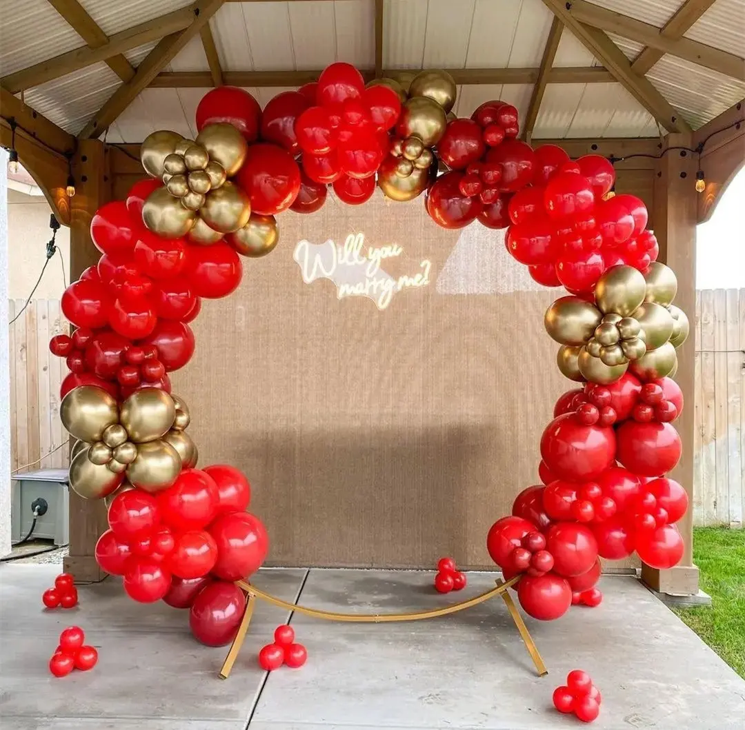 Krom yakut kırmızı balon kemer zinciri kiti garland kız doğum günü düğün yıldönümü gelin duş parti sevgililer günü deco