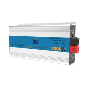 Layar Lcd Dc 12 V untuk Ac 110V Inverter 2000W Pure Sine Wave Power Supply Converter Adaptor Usb dengan Lcd Display