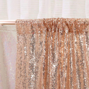 Ingrosso Nuovo Arrivo Professionale di Natale Decorazione del Soggiorno Glitter Tessuto Sfondo 2x8ft Oro Rosa Tenda di paillettes - Product Image 2
