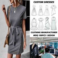 Fabricant de robes pour femmes en marque blanche, usine OEM personnalisée, vêtements sur mesure et fabrication de la conception à l'échantillon, production en gros
