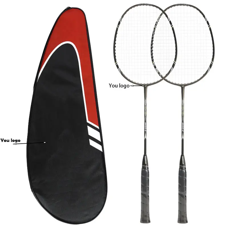 Raket badminton karbon, raket badminton ringan aluminium profesional kualitas tinggi