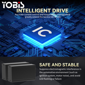 Yobis Led Đèn Pha siêu sáng 15000lm 150W 3 màu ánh sáng ứng dụng điều khiển T70 focos Kit tự động Phụ Kiện Led xe ánh sáng H4 H7 H11 - Product Image 6