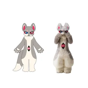 Tilki kulaklar kuyruk pençe seti kürklü kedi kafa peluş eldiven Cosplay parti maskotları kostüm traje maskotte maskeli cadılar bayramı