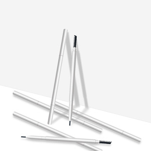 <span class=keywords><strong>Crayon</strong></span> de maquillage imperméable à l'eau pour sourcils mince <span class=keywords><strong>blanc</strong></span> avec logo personnalisé 6 couleurs avec pinceau stylo à sourcils végétalien à double extrémité rehausseurs de sourcils - Product Image 5