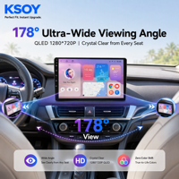 KSOY-T333 Kamera 360 Derajat Output RCA 3+32G QLED Android 14 WiFi BT 5.0 Octa Core Kartu TF GLONASS FM RDS DVR Android Auto Stereo Mobil