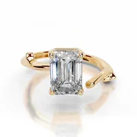 Bague en argent sterling 925 MuShan Designer Jewelry, avec moissanite ronde, magnifique bague pour femmes, plaquée or 18 carats, MST Patent Fine Rings