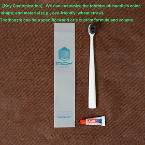 Ensemble complet de produits de salle de bain de luxe pour hôtel, kit dentaire jetable en vrac OEM, shampoing, bonnet de douche, rasoir, forfait de service pour maison d'hôtes - Product Image 4