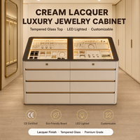 Lemari Perhiasan Modern Bahan Kayu Lapis E0 6 Laci Ramah Lingkungan Tahan Lama Lapisan Cat Panggang Komersial Kamar Tidur Ruang Tamu