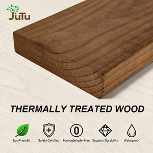 Phong Cách Bắc Âu Gỗ Thermowood Decking Sàn Gỗ Điều Trị Gỗ Nhiệt Sử<span class=keywords><strong>a</strong></span> Đổi Gỗ Trung Quốc Sồi Decking Cho Vườn Các Tò<span class=keywords><strong>a</strong></span> Nhà - Product Image 5