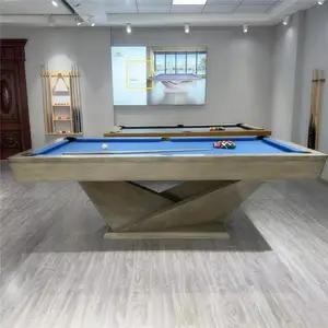 New design High-end customized luxury snooker Oak modern pool table dining pool table billiard tables