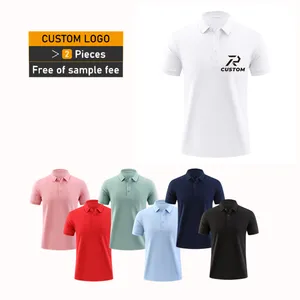 Salopette couleur unie revers t-shirt cool vente en gros personnalisé haut de gamme été polos logo personnalisé polos de golf