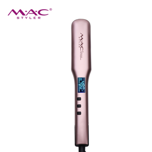 Lisseur à cheveux professionnel en titane MAC 480 ° Écran LCD, chauffe rapide, anti-frisottis pour tous types de cheveux, avec sac de protection thermique - Product Image 1