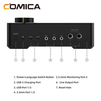 Antarmuka Audio Comica LinkFlex AD5 untuk Perekaman dan Streaming Studio untuk Produsen Podcaster Gitar untuk Komputer dan Telepon