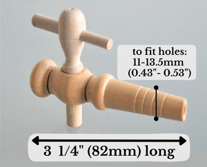 Grifo de madera para barril de vino, grifo de cerámica para tarro, grifo de madera para barril, válvula de madera para barril de vino y whisky - Product Image 2