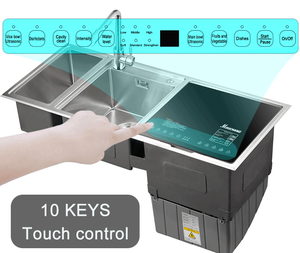 <span class=keywords><strong>Encimera</strong></span> de fácil operación, fregadero de cocina de doble cuenco de acero inoxidable, máquina lavavajillas con tendedero - Product Image 4