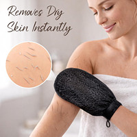 Gant exfoliant coréen, gant marocain, design ovale simple, 100% viscose, gommage corporel pour éliminer les peaux mortes