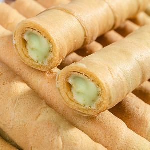 Rollos de huevo tradicional chino para hornear, obleas cruzadas saludables, galleta, Matcha, sándwich, huevo, postre, aperitivos - Product Image 3