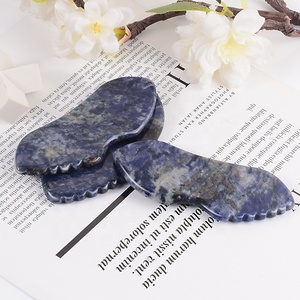Doğa Sodalite küçük güzellik ürünü yüz Gua Sha aracı sağlık cilt için SPA masaj aleti akupunktur kazıma yüz - Product Image 1