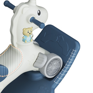 <span class=keywords><strong>Cheval</strong></span> à bascule unisexe pour enfants 2-en-1, trotteur pour bébé, petit jouet en plastique pour développer l'équilibre - Product Image 4