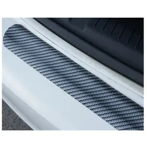 Alféizar de puerta de coche de fibra de carbono de 3CM y 5CM, cubierta de tira antiarañazos, película protectora de alféizar de puerta de coche