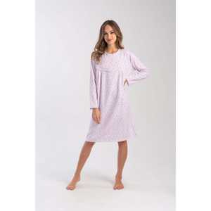 Chemise de nuit en coton à manches longues pour femme Mesta, vêtements de nuit classiques et doux, bleu - Product Image 2