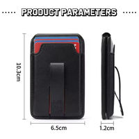Dompet Magnetik Tipis N52, Tempat Kartu Magsaf, Pemblokir RFID, Penyangga Ponsel yang Dapat Disesuaikan, Dompet Kustom Pabrik