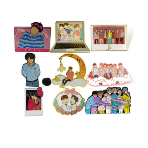 卸売カスタム金属エナメルピンkpop男の子バッジラペルピン人気 - Product Image 1